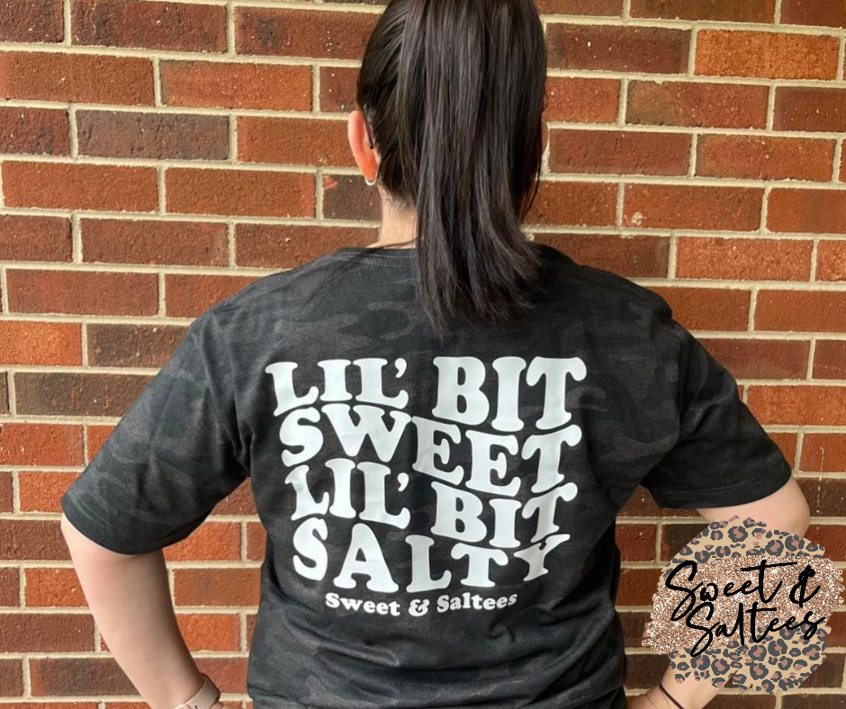 Lil' Bit Sweet-Lil' Bit Salty Front & Back Graphic T-shirt