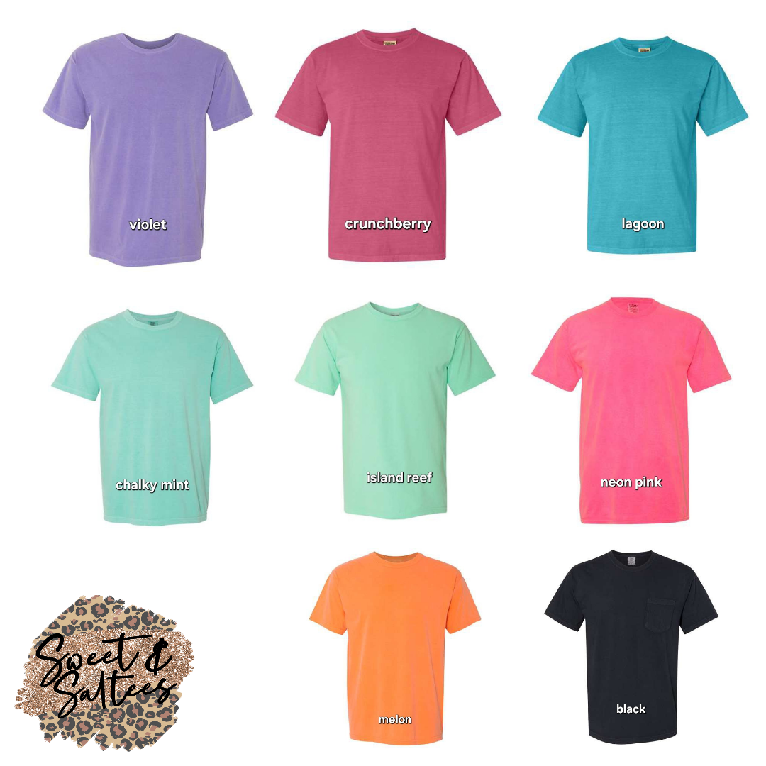 Embroidered Monogram Comfort Colors T-shirt