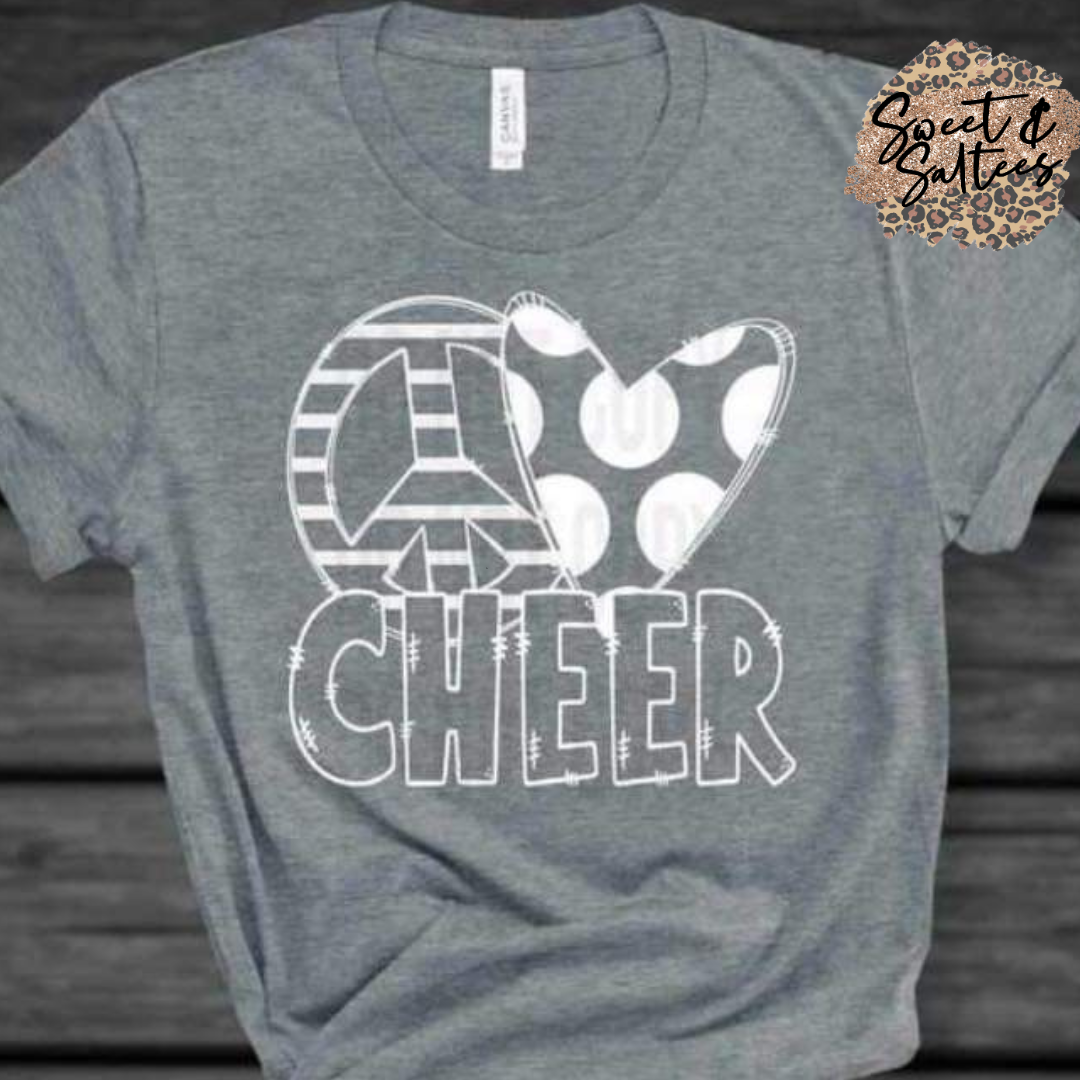 Peace Love Cheer Graphic T-shirt