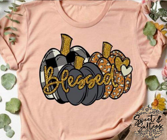 Blessed Pumpkin Trio Graphic T-shirt