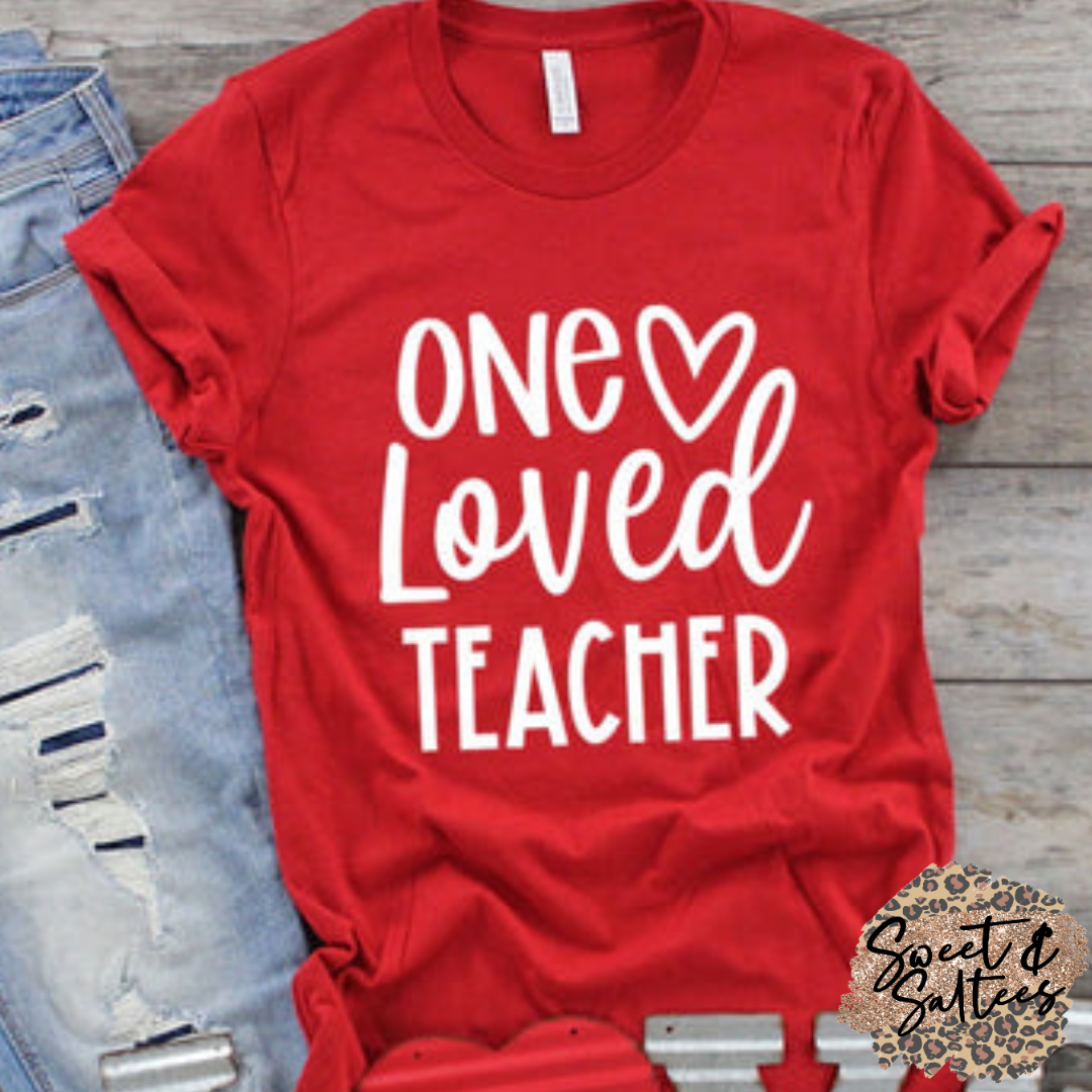 One Loved Teacher Graphic T-shirt