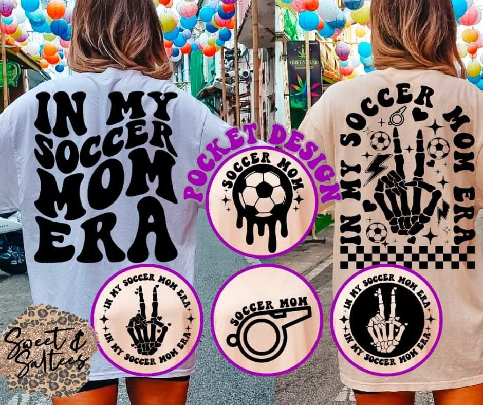 In My Soccer Mom Era Front & Back Graphic T-shirt