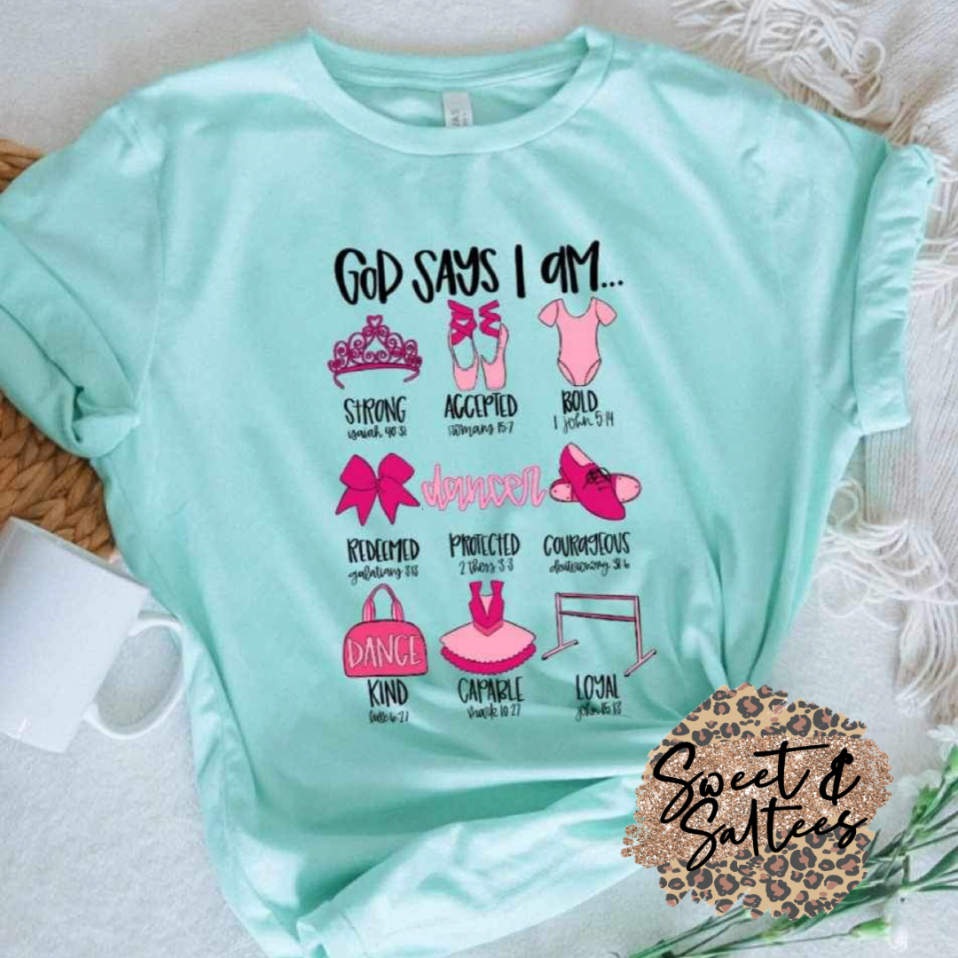 God Says I Am- Dance-Infant/Toddler/Youth Graphic T-Shirt