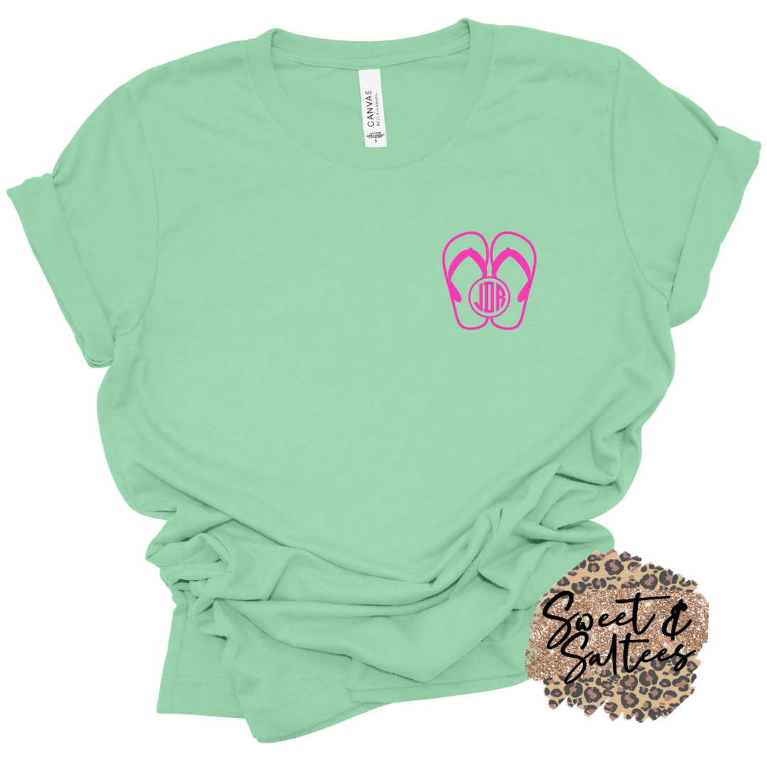 Flip flop monogram t-shirt