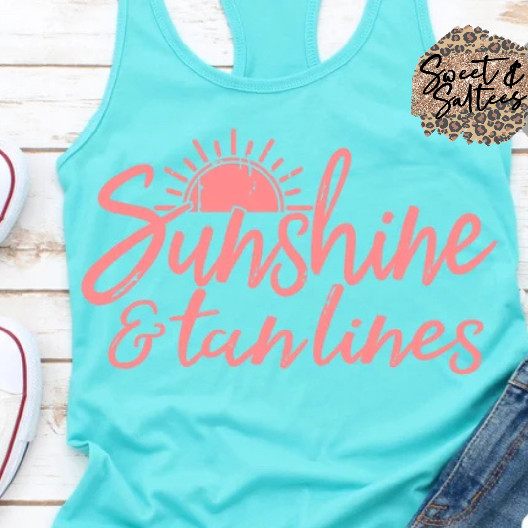 Sunshine and tan lines t-shirt