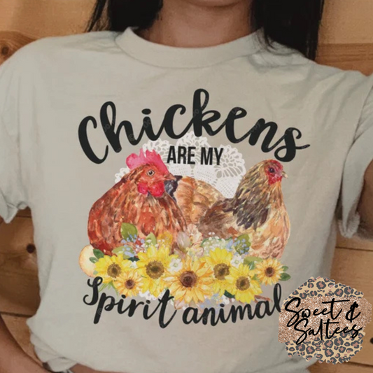 Chickens are my spirit animal t-shirt