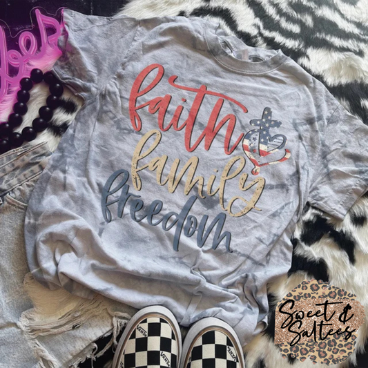 Faith family freedom t-shirt