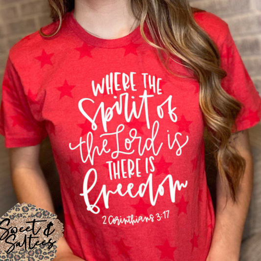 Where the spirit of the Lord is t-shirt