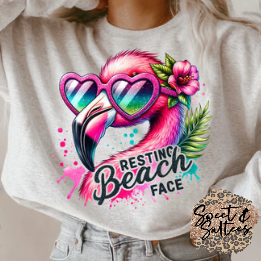 Resting beach face t-shirt