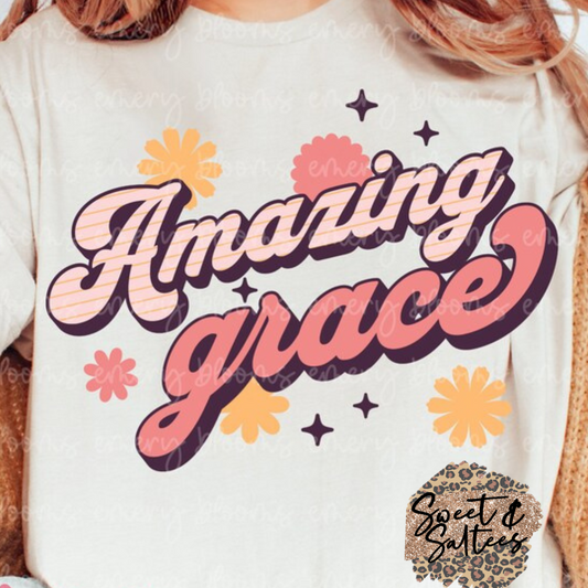 Amazing grace retro t-shirt