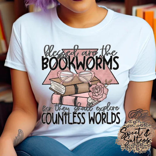 Blessed are the bookworms t-shirt