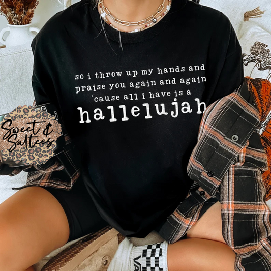 Hallelujah Black or White Print T-shirt