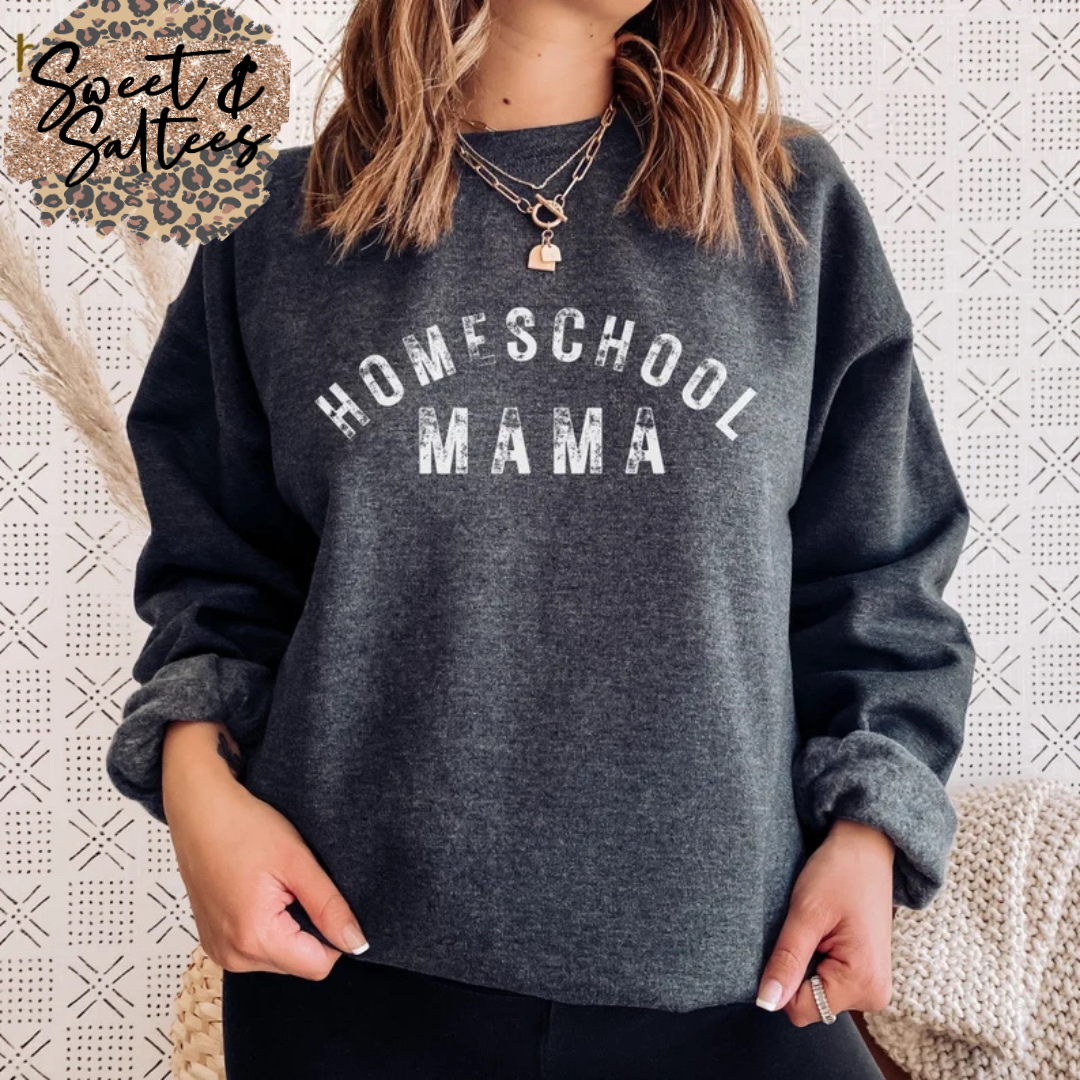 Homeschool Mama Black or White Print T-shirt