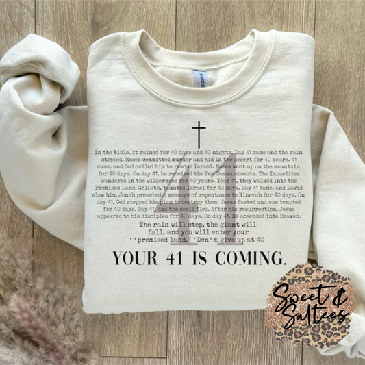 Your 41 is coming t-shirt