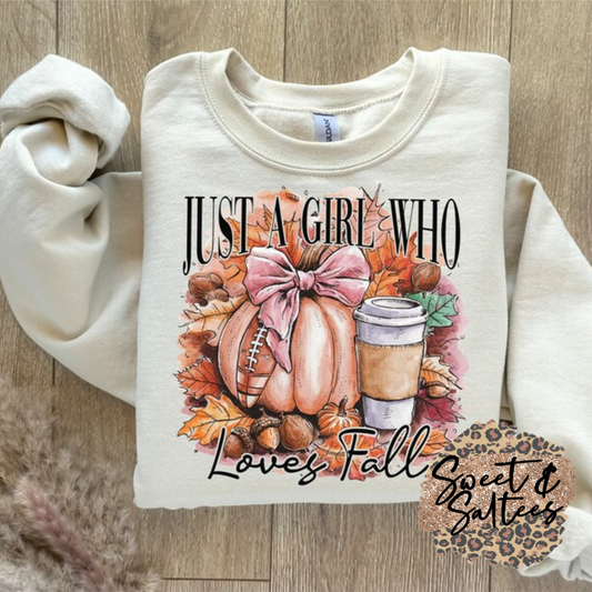 Just a girl who loves fall t-shirt