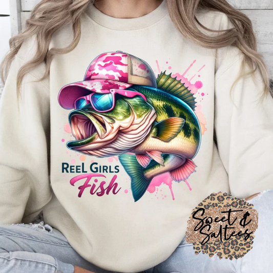 Reel girls fish t-shirt