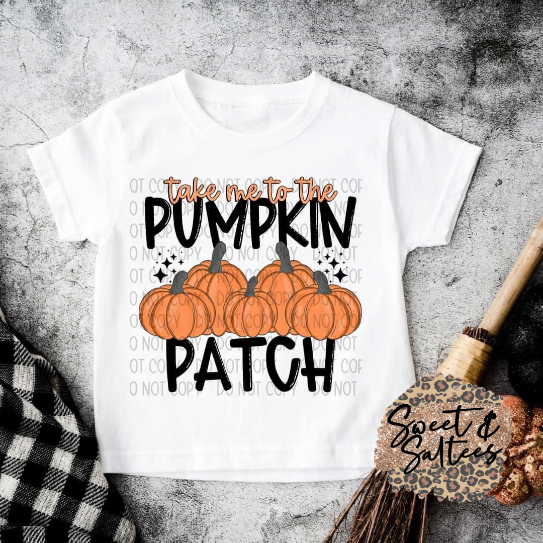 Take me to the pumpkin patch adult t-shirt