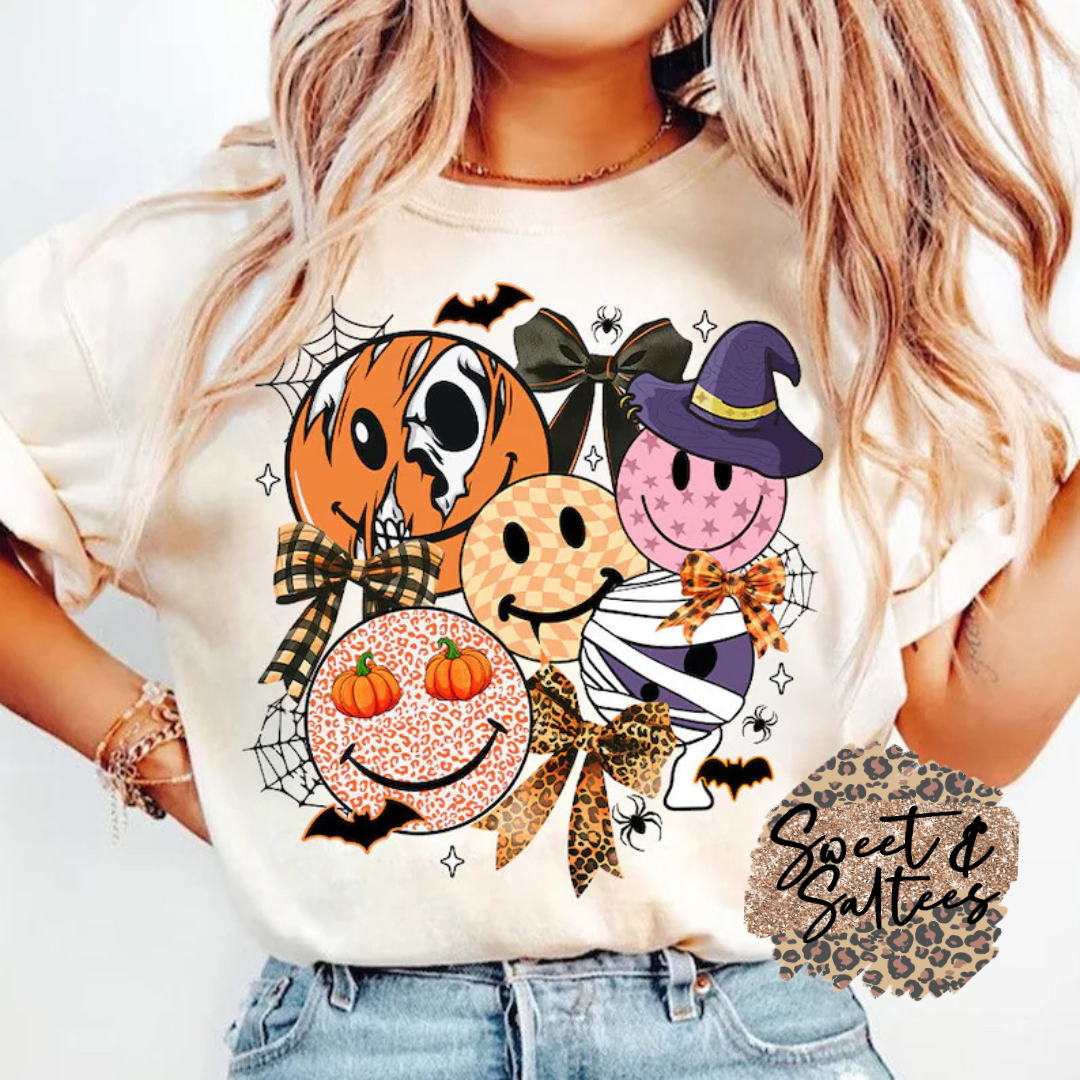 Halloween smile collage t-shirt