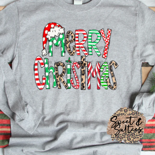 Merry Christmas Doodle t-shirt