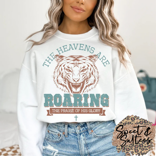 The heavens are roaring t-shirt