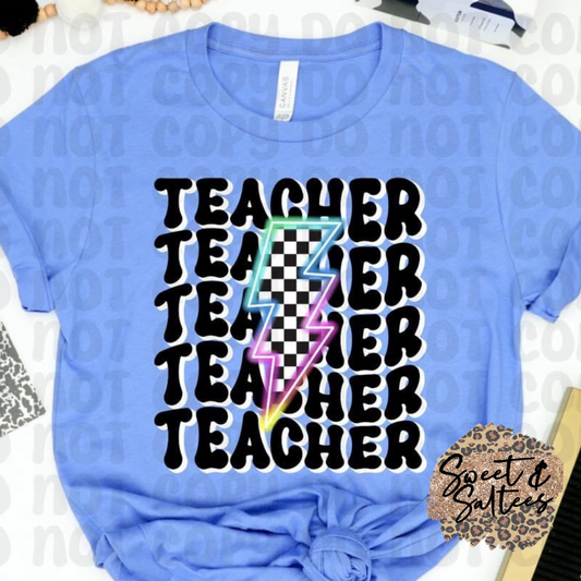 Teacher lightning t-shirt