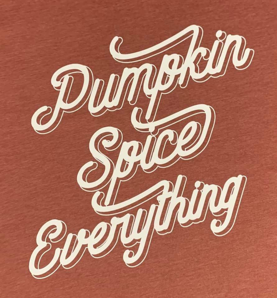 Pumpkin spice everything retro graphic T-shirt