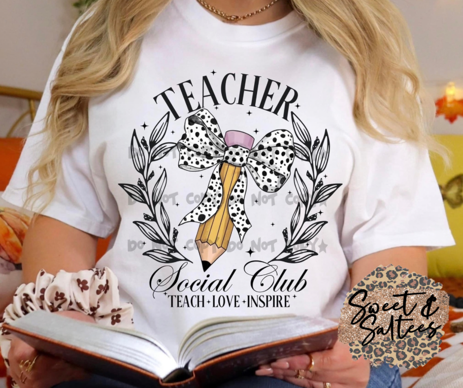 Teacher Social Club graphic t-shirt