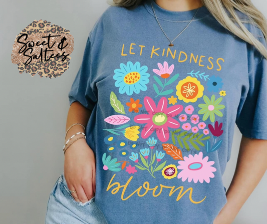 Let kindness bloom graphic t-shirt