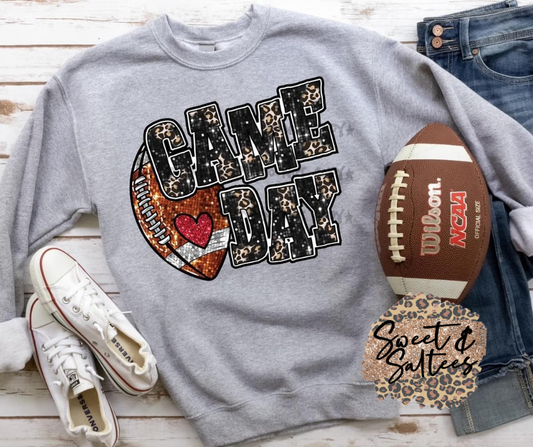 Game day football graphic t-shirt