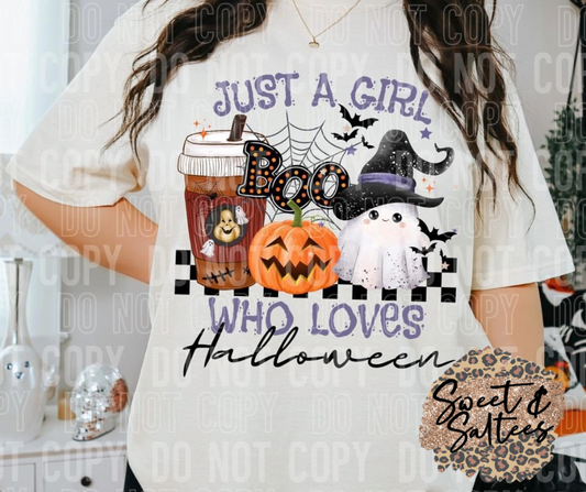 Just a girl who loves Halloween graphic t-shirt