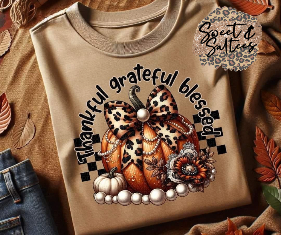 Thankful, grateful, blessed t-shirt