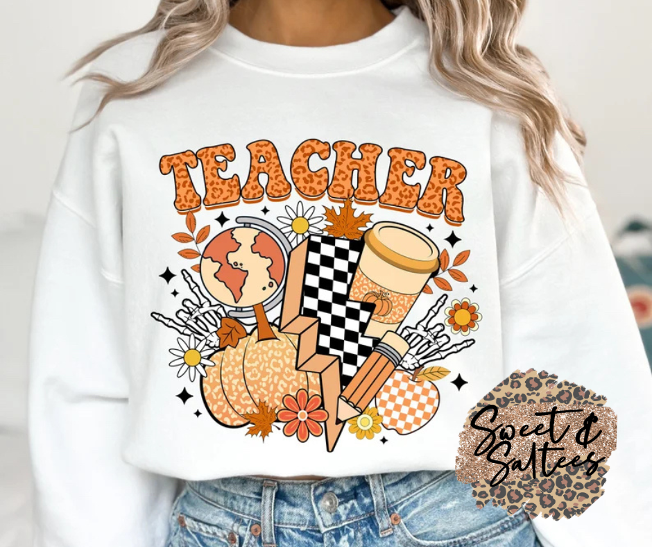 Teacher Fall Collage t-shirt