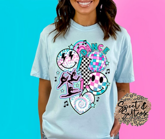 Dance Retro Collage Graphic T-shirt