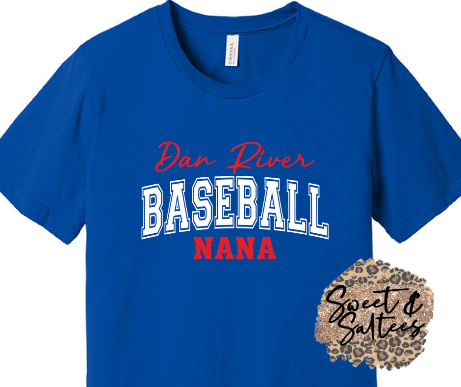 Custom Baseball School or Mascot and Name Graphic T-shirt