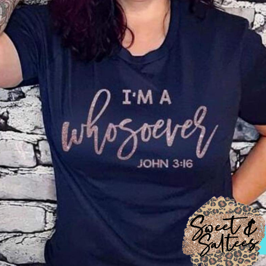 I’m a whosoever rose gold print graphic T-shirt