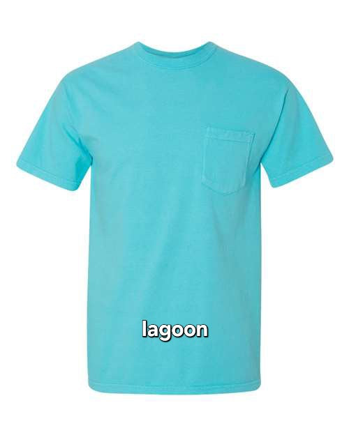 Embroidered Monogram Comfort Colors Pocket T-shirt