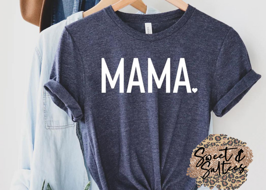 Mama Heart (black or white print) Graphic T-shirt