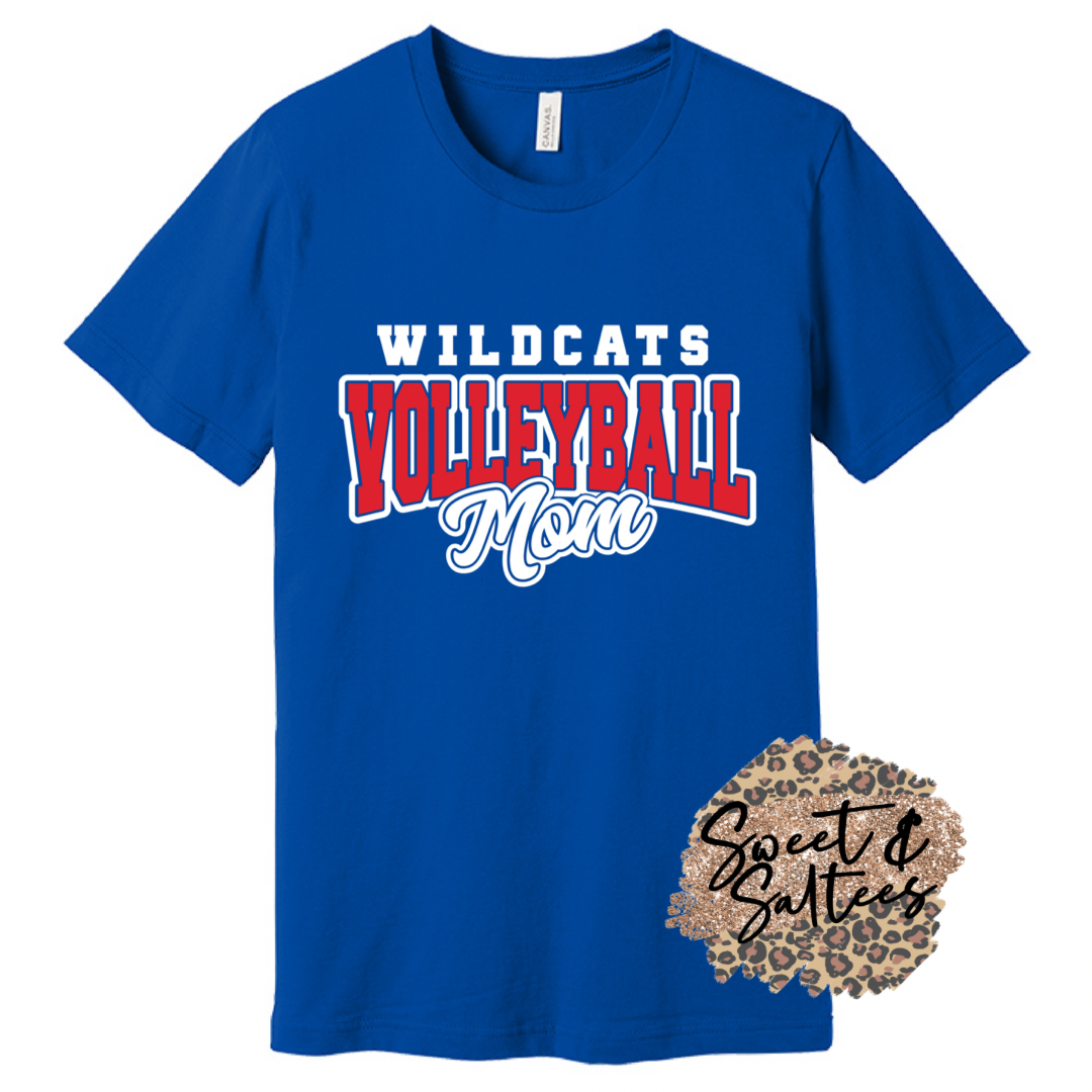 Wildcats Volleyball Mom Graphic T-shirt