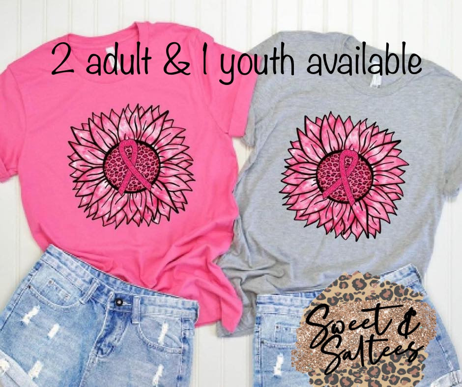 Breast cancer awareness sunflower youth Graphic T-shirt