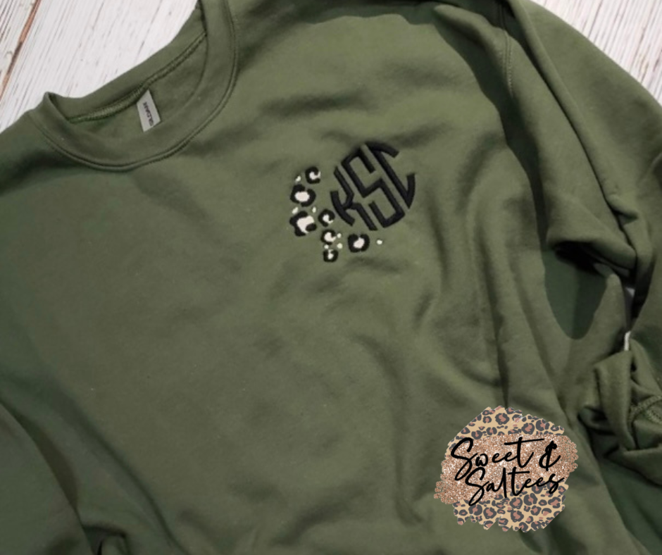 Leopard Monogram Sweatshirt