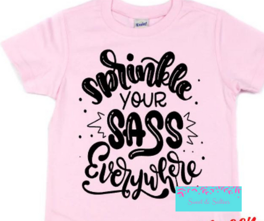 Toddler/Youth Sprinkle your sass everywhere graphic t-shirt