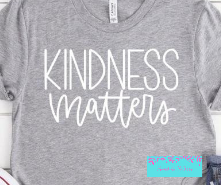 Kindness Matters White Print Graphics T-shirt