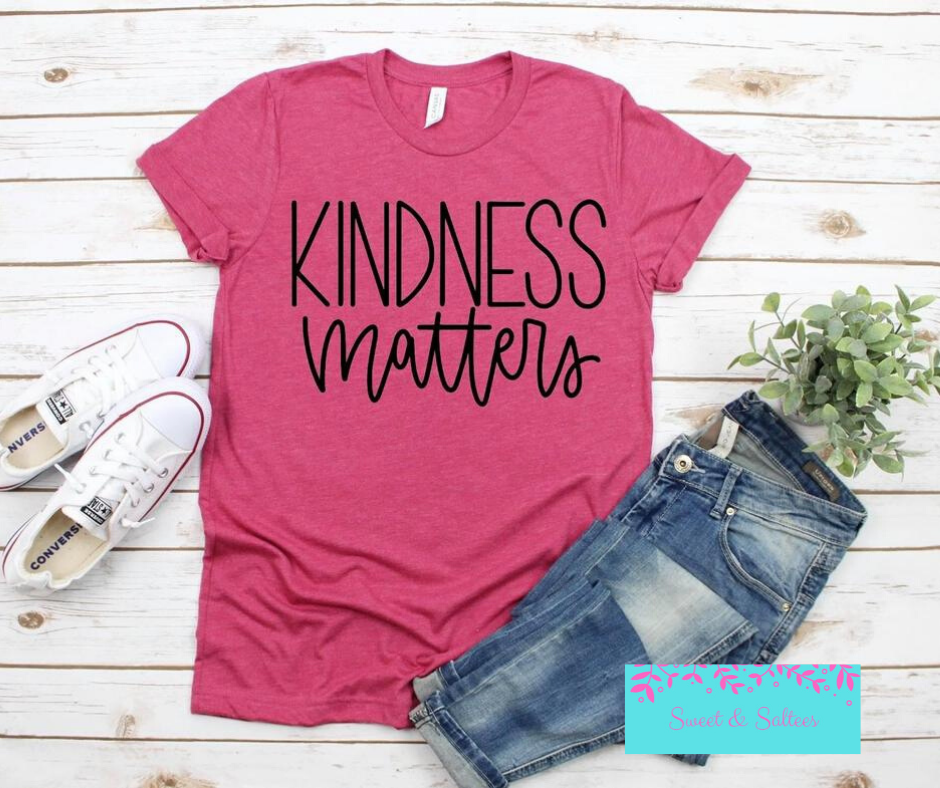 Kindness Matters Black Print Graphics T-shirt