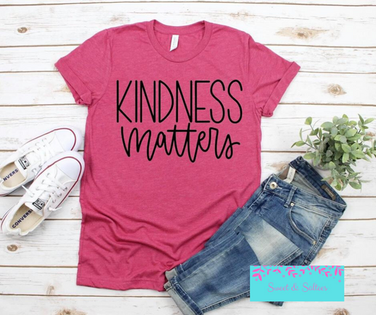 Kindness Matters Black Print Graphics T-shirt