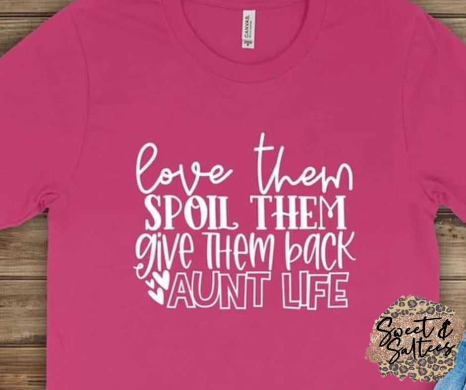 Aunt Life(White Print) Graphic T-shirt