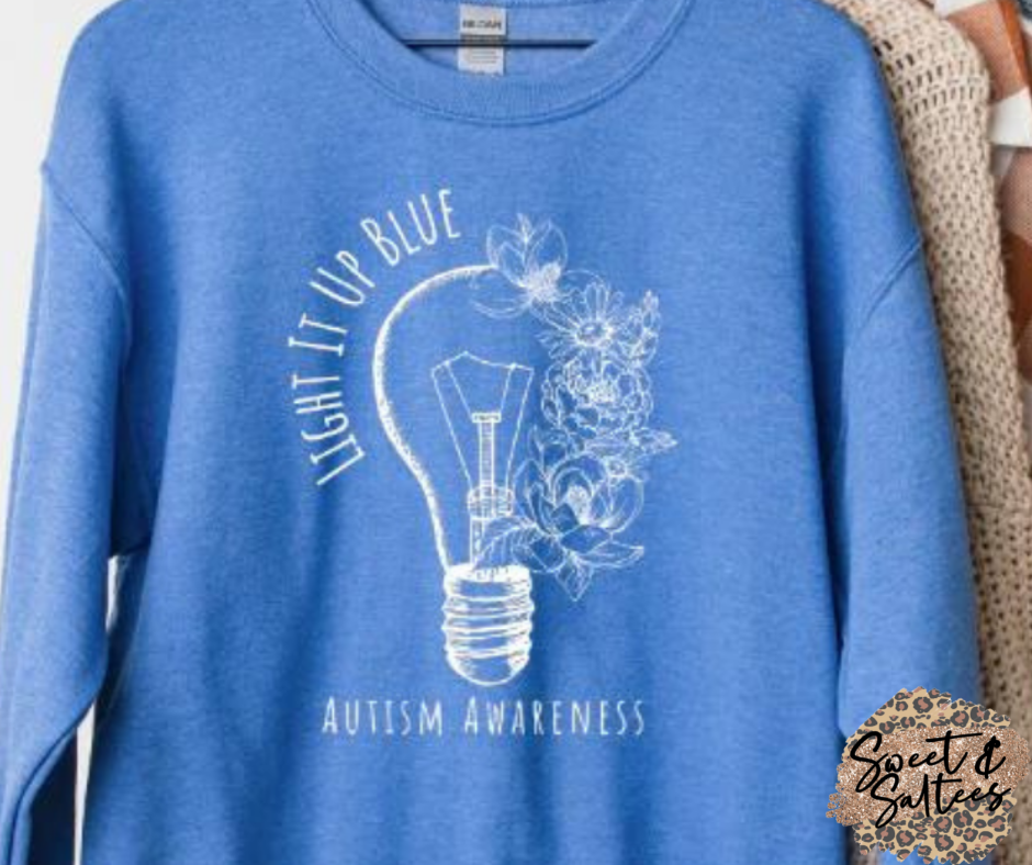 Light it up blue Autism Awareness Graphic T-shirt