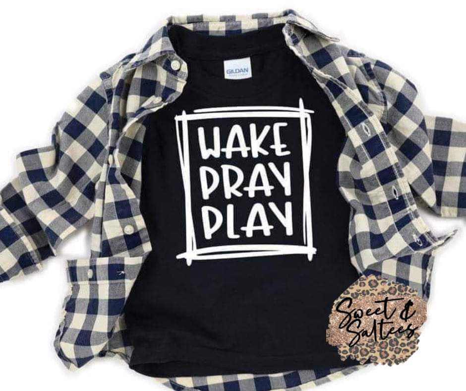 Wake Pray Play Toddler/Youth Graphic T-Shirt